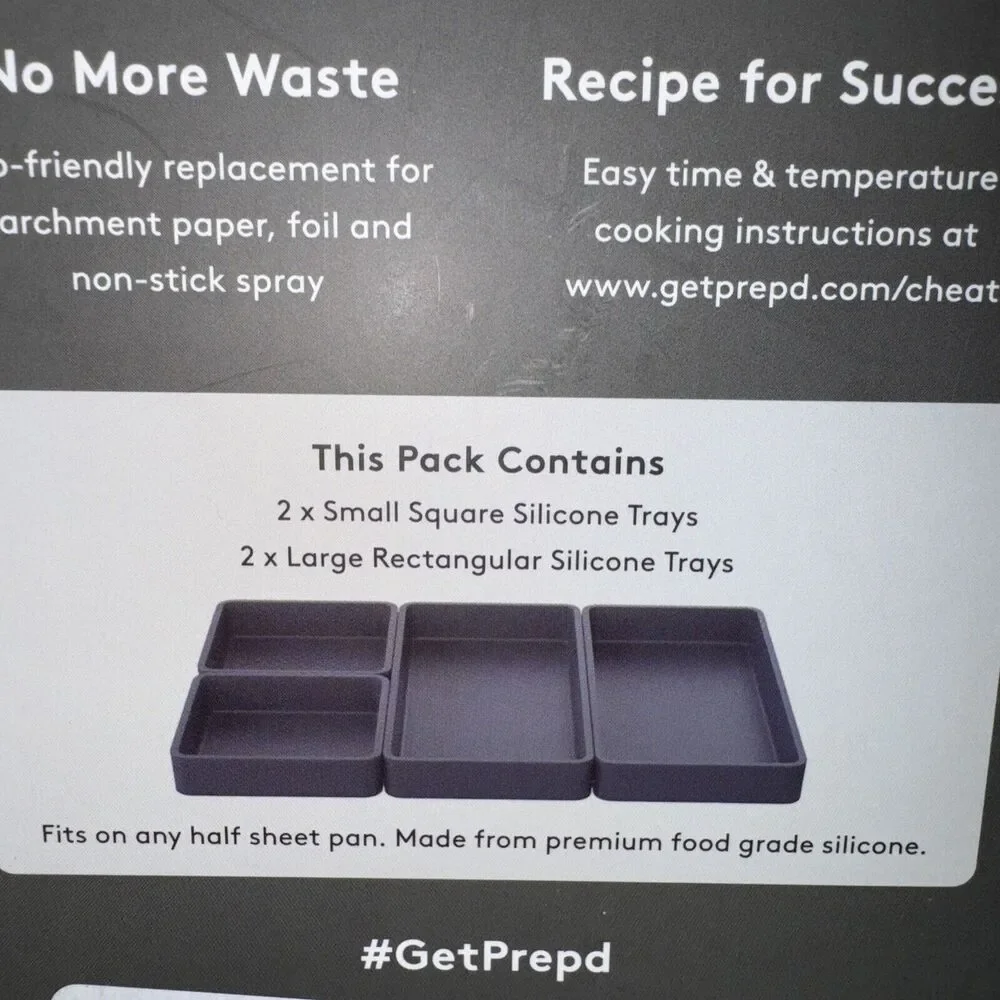 Prep'd Cheat Sheets - Original Sheet Pan Dividers &‎ Pan (4 Dividers)